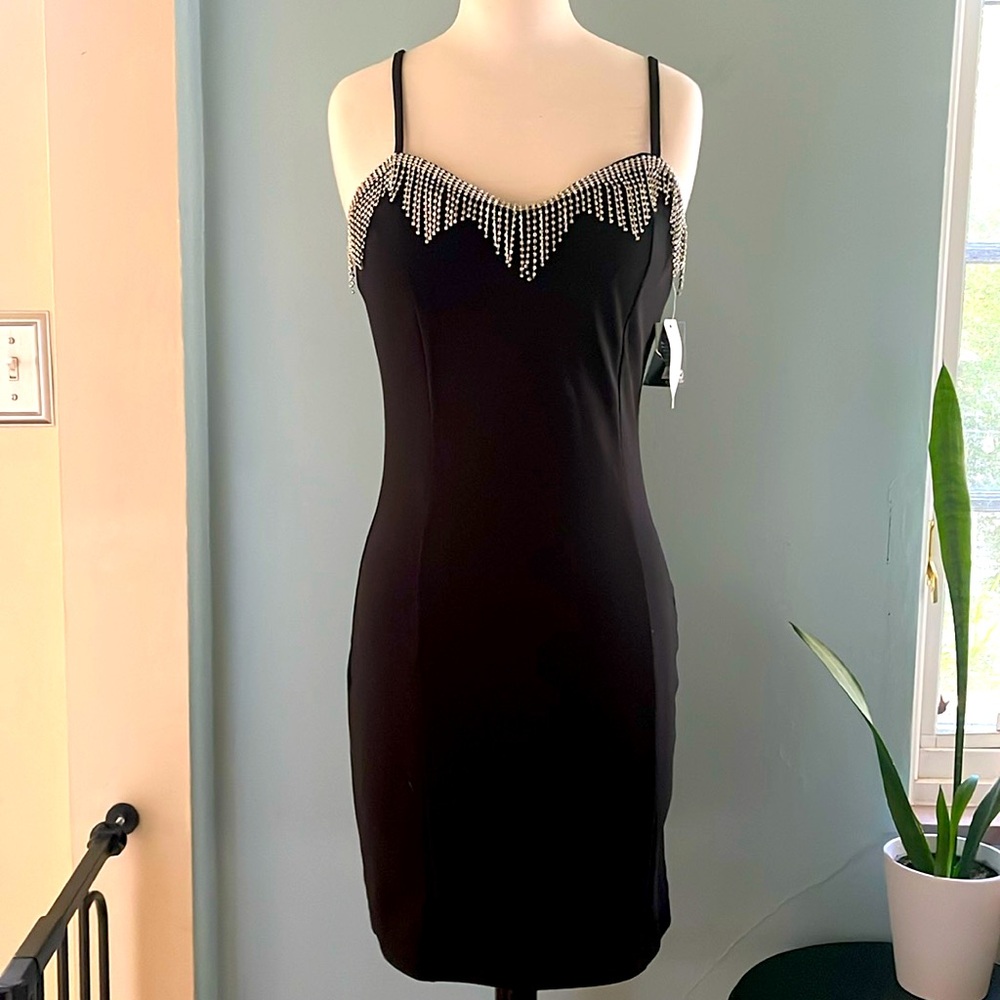 Planet Gold RhinestoneScuba Dress - Size M - NWT